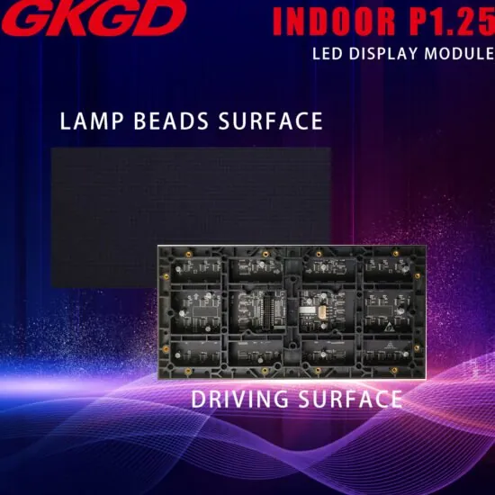 Indoor RGB LED Modul P1,25 – Vorder- und Rückseite